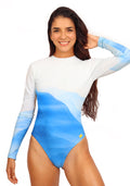 Long Sleeve Swimsuit Blue Mountain